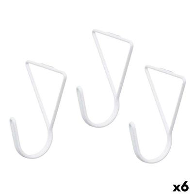 Hangers Gift Decor Wit Metaal Driehoekig Set 3 Onderdelen (6 Stuks)