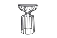 Ronde bijzettafel VARIATION 55cm zwart ijzeren metalen frame handgemaakt - 43508 - thumbnail