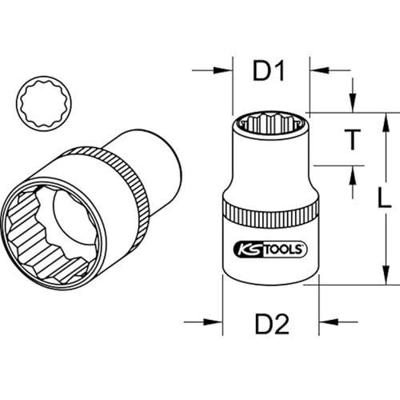 KS Tools 9171365 9171365 Verwisselbare kop
