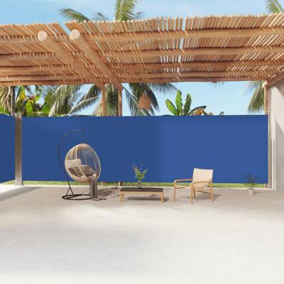 Tuinscherm uittrekbaar 220x1200 cm blauw Tuinscherm uittrekbaar 220x1200 cm blauw
