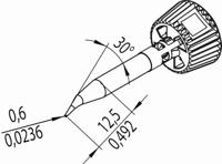 Ersa 0142SDLF06L/SB Soldeerpunt Potloodvorm Grootte soldeerpunt 0.60 mm Inhoud: 1 stuk(s) - thumbnail