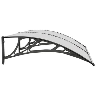 VidaXL Deurluifel 150x75 cm polycarbonaat zwart en transparant