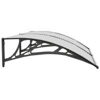 VidaXL Deurluifel 150x75 cm polycarbonaat zwart en transparant - thumbnail