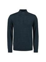 No- Excess Pullover Half Zip 2 Coloured Melange Trui 037 Navy - thumbnail