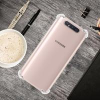 Voor Samsung Galaxy A80/A90 vierhoek anti-drop ultradunne transparante TPU telefoon geval - thumbnail