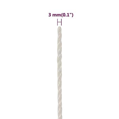 Werktouw 3 mm 100 m polypropeen wit - thumbnail