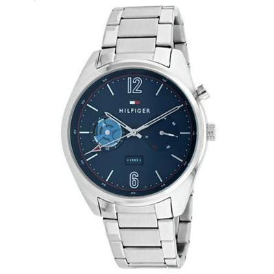 Merk Tommy Hilfiger Herenhorloge met roestvrijstalen kast en Blu-wijzerplaat 1791551