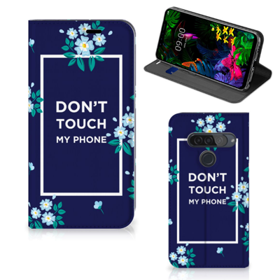 LG G8s Thinq Design Case Flowers Blue DTMP