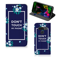 LG G8s Thinq Design Case Flowers Blue DTMP - thumbnail