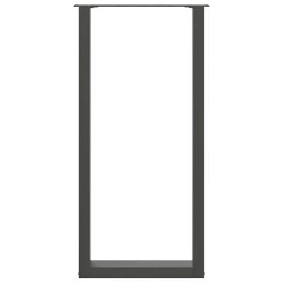 Bartafelpoten 2 st U-vormig 50x(100-101) cm staal antraciet