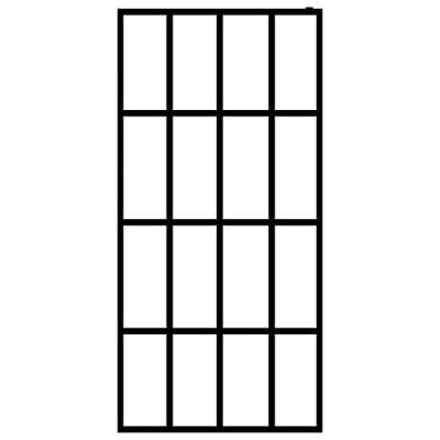VidaXL Inloopdouchewand 100x195 cm mat gehard glas