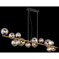 Globo Gouden hanglampRiha design met amber glas - 56135-13H - thumbnail