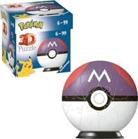 Puzzel 3d ravensburger pokemon masterbal 54st - thumbnail