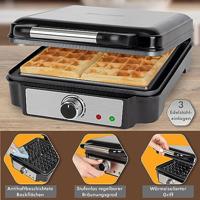 Profi Cook PC-WA 1241 Wafelijzer Oververhittingsbeveiliging, Controlelampje, Anti-aanbaklaag, Traploze temperatuurregeling Zwart - thumbnail