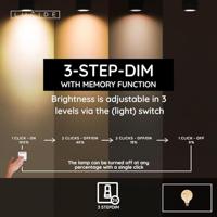 Lucide G95 - Filament lamp - Ø 9,5 cm - LED 3 StepDim (Memory) - E27 - 1x4,9W 2200K - Amber - thumbnail