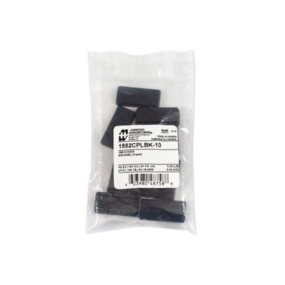 Hammond Electronics 1552CPLBK-10 Eindplaat ABS kunststof Zwart (l x b x h) 51 x 76 x 16 mm 10 stuk(s)