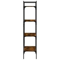 Boekenkast 4-laags 56x31,5x138,5 cm bewerkt hout gerookt eiken - thumbnail