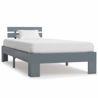 VidaXL Bedframe massief grenenhout grijs 90x200 cm - thumbnail