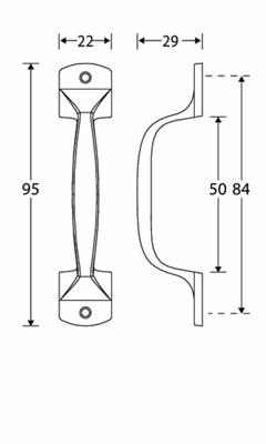 Deurgreep Elegant 95mm MMNON Deurgreep Elegant 95mm MMNON