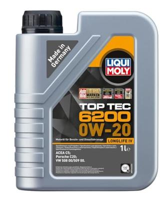 LIQUI MOLY motorolie "top tec 6200". oil top tec 6200 20l 0w-20