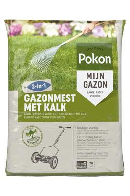 Pokon Gazonmest + kalk 3-in1 / 75m2 Pokon Gazonmest + kalk 3-in1 / 75m2