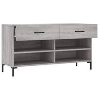 VidaXL Schoenenbank 102x35x55 cm bewerkt hout grijs sonoma eikenkleur - thumbnail