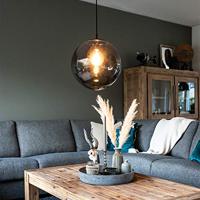 QAZQA Art Deco hanglamp grijs 35 cm - Pallon - thumbnail