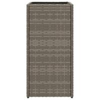VidaXL Plantenbakken 2 st 30x30x60 cm poly rattan grijs - thumbnail