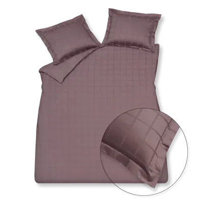 Vandyck Vandyck Home 78 Check 300Tc Dekbedovertrek 1-persoons (140x200/220) moonscape