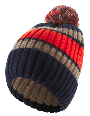 CRIVIT Gebreide muts (beige/oranje/navy, M/L) CRIVIT Gebreide muts (beige/oranje/navy, M/L)