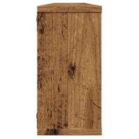 Wandschappen kubus 2 st 100x15x30 cm bewerkt hout oud hout - thumbnail