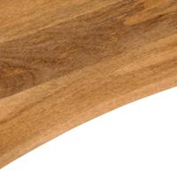 Bureaublad met ronding 110x80x2,5 cm massief ruw mangohout - thumbnail