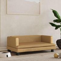 vidaXL Hondenmand 80x45x30 cm fluweel bruin, hondenbank, hondenbed, dierenmand, huisdierenbank, huisdierenmand, dierenbed, huisdierenbed, hondenkussen - thumbnail