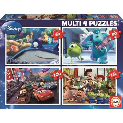 Set met 4 puzzels van 50 tot 150 stukjes Multi 4 Disney® Pixar EDUCA blauw
