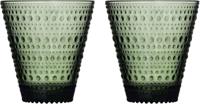 IITTALA - Kastehelmi - Glas 0,30l set/2 Pine green - thumbnail