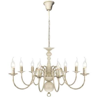 VidaXL Kroonluchter wit metaal 8 x e14 lampen VidaXL Kroonluchter wit metaal 8 x e14 lampen