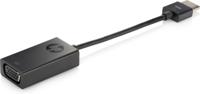 HP H4F02AA HDMI / VGA Adapter [1x HDMI-stekker - 1x VGA-bus] Zwart 0.045 m - thumbnail