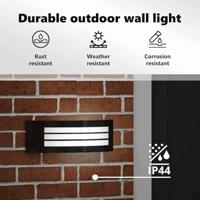 Buitenwandlampen 2 pcs Zwart 32 x 10 x 10 cm Roestvrij staal - thumbnail