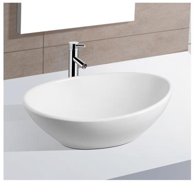 Waskom BWS Opbouw Keramiek Ovaal 40.5x33x14.5 cm Wit