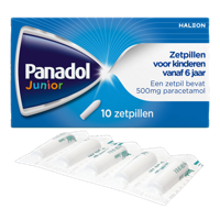 Panadol Junior Zetpillen 500mg - vanaf 6 jaar - thumbnail