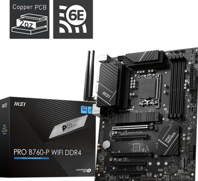 MSI PRO B760-P WIFI DDR4 moederbord