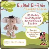 Nici pluchen knuffel olifant, 25cm - thumbnail
