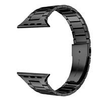 Stalen schakelband - Zwart - Geschikt voor Apple watch 38mm / 40mm / 41mm / 42mm - thumbnail