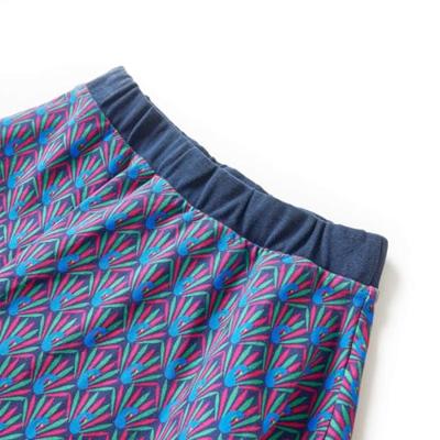 Kinderrok pauwenprint 128 marineblauw Kinderrok pauwenprint 128 marineblauw