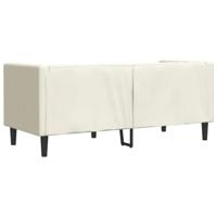 Tweezitsbank Chesterfield-stijl en bolsters fluweel crèmekleur - thumbnail