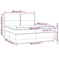 Boxspring met matras stof crèmekleurig 200x200 cm - thumbnail