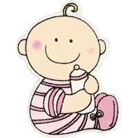 Creativ Company Baby, afm 24x35 mm, dikte 1,7 mm, lichtrood, 10 stuk/ 1 doos - thumbnail