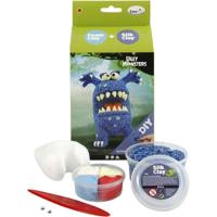 Silk Clay Funny friends, monster, blauw, 1 doos - thumbnail