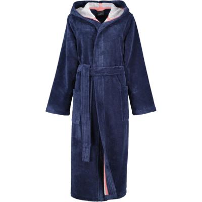 Cawö Cawö Badjas met capuchon 830 Doubleface marine 48/50