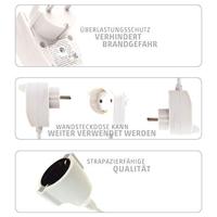 REV 0016150114 Stroom Verlengkabel Wit 5.00 m H05VV-F 3G 1,5 mm² - thumbnail